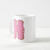 Kaffee Buchstabe H: Monogramm Anfangsbuchstabe Kaffeetasse (Vorderseite Links)