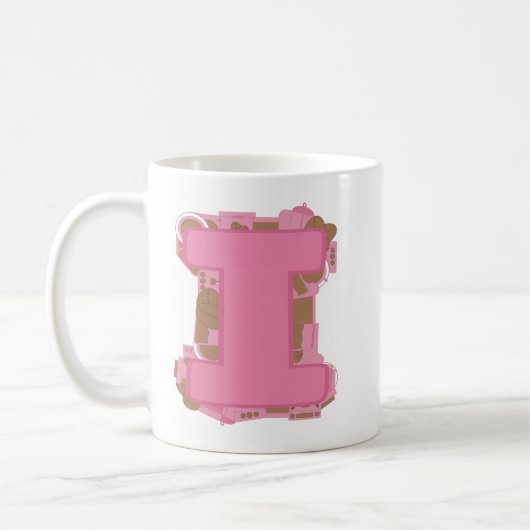 Kaffee Buchstabe I: Monogramm Anfangsbuchstabe Kaffeetasse (Links)