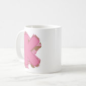 Kaffee Buchstabe K: Monogramm Initiale Kaffeetasse (Vorderseite Links)