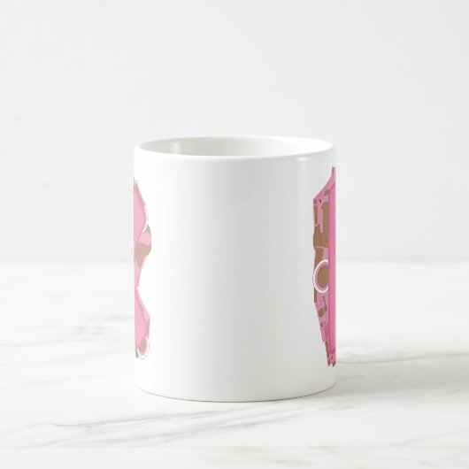Kaffee Buchstabe K: Monogramm Initiale Kaffeetasse (Mittel)