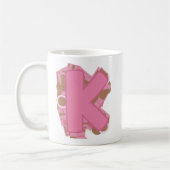 Kaffee Buchstabe K: Monogramm Initiale Kaffeetasse (Links)