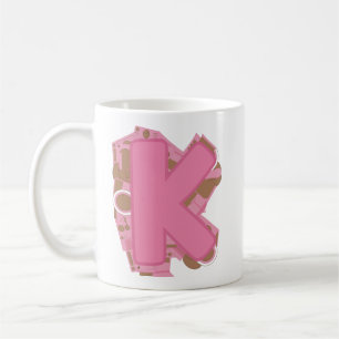 Kaffee Buchstabe K: Monogramm Initiale Kaffeetasse
