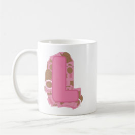 Kaffee Buchstabe L: Monogramm Anfangsbuchstabe  Kaffeetasse
