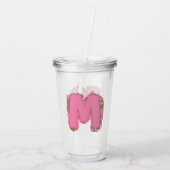 Kaffee Buchstabe M: Monogramm Anfangsbuchstabe Acryltrinkbecher (Rückseite)