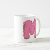 Kaffee Buchstabe M: Monogramm Initial Kaffeetasse (VorderseiteRechts)