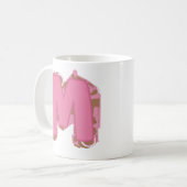 Kaffee Buchstabe M: Monogramm Initial Kaffeetasse (Vorderseite Links)