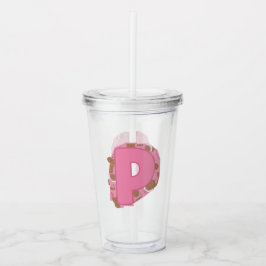 Kaffee Buchstabe M: Monogramm Initiale  Acryltrinkbecher