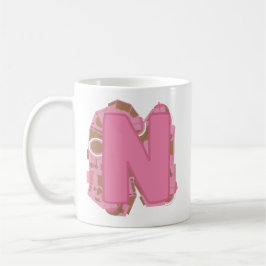Kaffee Buchstabe N: Monogramm Anfangsbuchstabe  Kaffeetasse