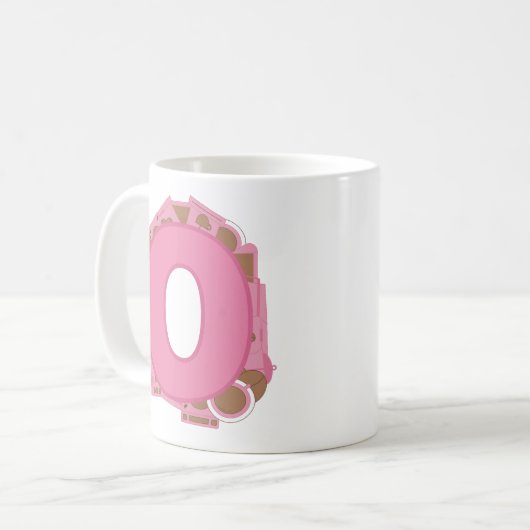 Kaffee Buchstabe O: Monogramm Initiale Kaffeetasse (Vorderseite Links)