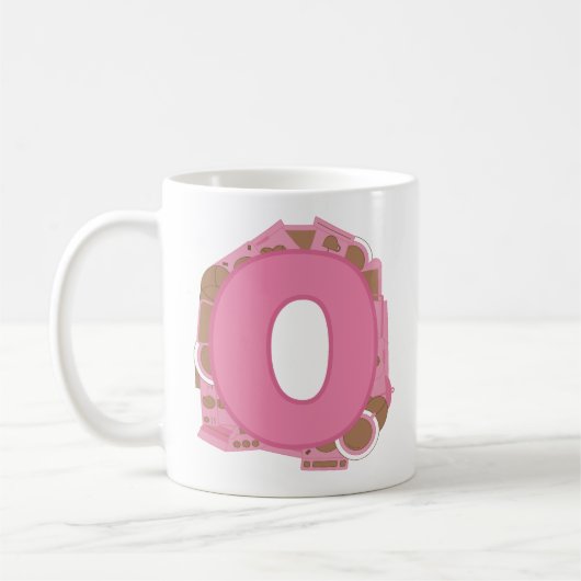 Kaffee Buchstabe O: Monogramm Initiale Kaffeetasse (Links)