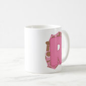 Kaffee Buchstabe R: Monogramm Anfangsbuchstabe Kaffeetasse (VorderseiteRechts)
