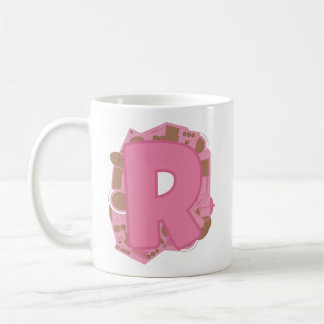 Kaffee Buchstabe R: Monogramm Anfangsbuchstabe Kaffeetasse