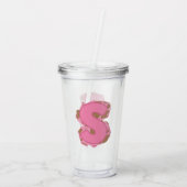 Kaffee Buchstabe S: Monogramm Anfangsbuchstabe Acryltrinkbecher (Rückseite)