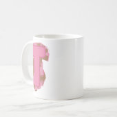 Kaffee Buchstabe T: Monogramm Anfangsbuchstabe Kaffeetasse (Vorderseite Links)