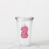 Kaffee Buchstabe Z: Monogramm Anfangsbuchstabe Acryltrinkbecher (Rückseite)