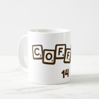 Kaffee-Buchstaben-Kachel-Becher Kaffeetasse
