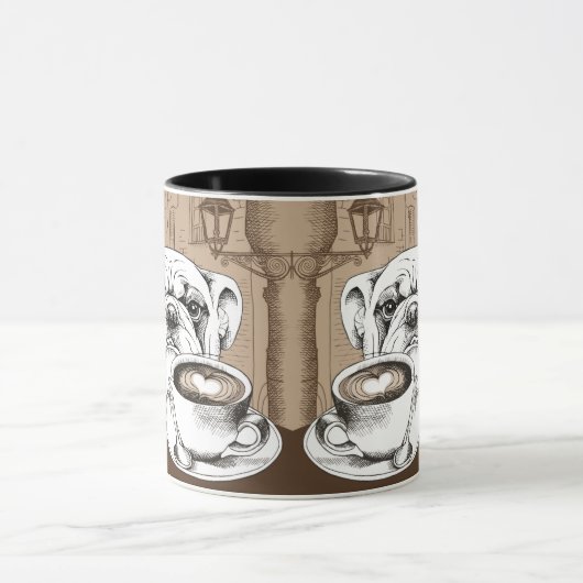Kaffee Bulldog Tasse (Zentrum)