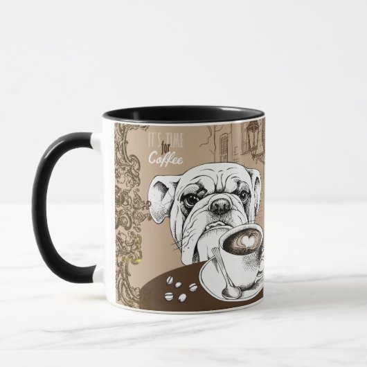 Kaffee Bulldog Tasse (Links)