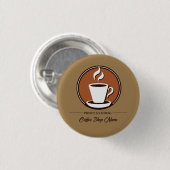 Kaffee Business beruflich Café Espresso Shop Button (Vorne & Hinten)