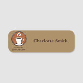 Kaffee Business beruflich Café Espresso Shop Namensschild (Vorderseite)
