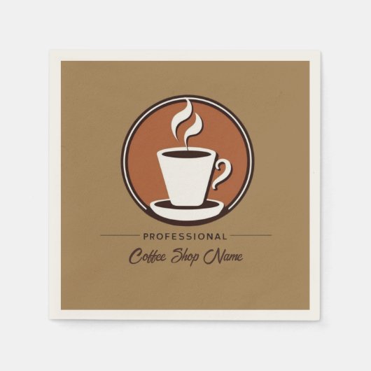 Kaffee Business beruflich Café Espresso Shop Serviette (Vorderseite)