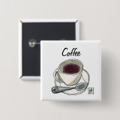 Kaffee Button (Vorne & Hinten)