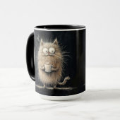 Kaffee Buzz Katze Tasse (Vorderseite Links)
