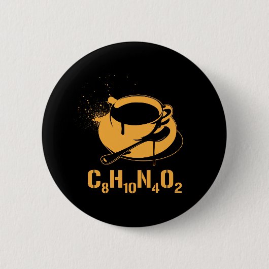 Kaffee C8H10N4O2 Button (Vorderseite)