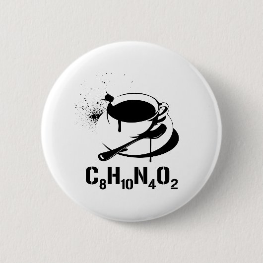 Kaffee C8H10N4O2 Button (Vorderseite)