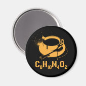 Kaffee C8H10N4O2 Magnet (Vorderseite/Rückseite)