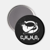 Kaffee C8H10N4O2 Magnet (Vorderseite/Rückseite)