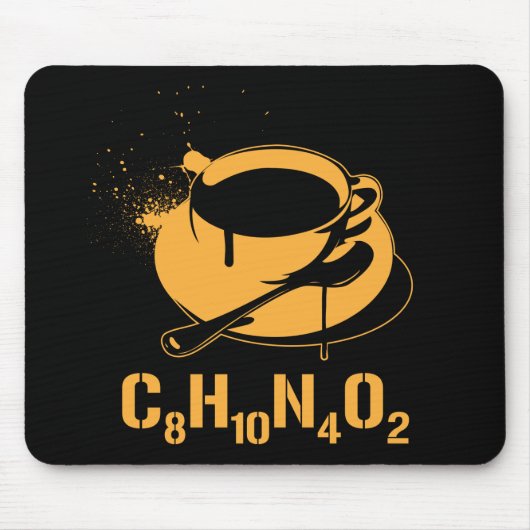 Kaffee C8H10N4O2 Mousepad (Vorne)