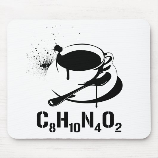 Kaffee C8H10N4O2 Mousepad (Vorne)