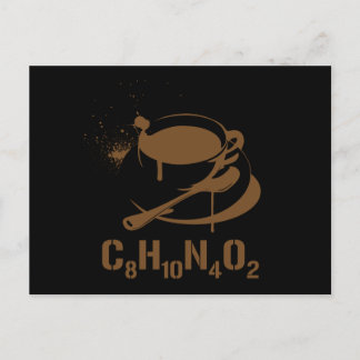 Kaffee C8H10N4O2 Postkarte