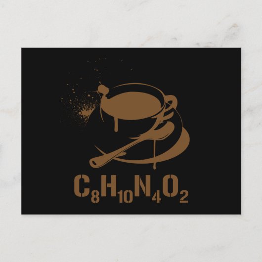 Kaffee C8H10N4O2 Postkarte (Vorderseite)