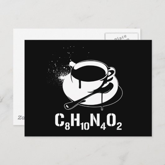 Kaffee C8H10N4O2 Postkarte (Vorne/Hinten)