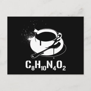 Kaffee C8H10N4O2 Postkarte