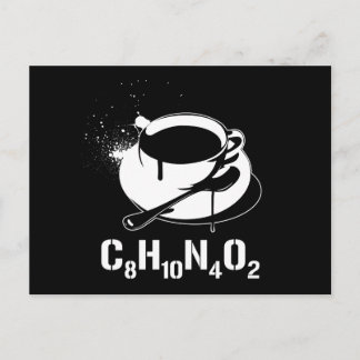 Kaffee C8H10N4O2 Postkarte