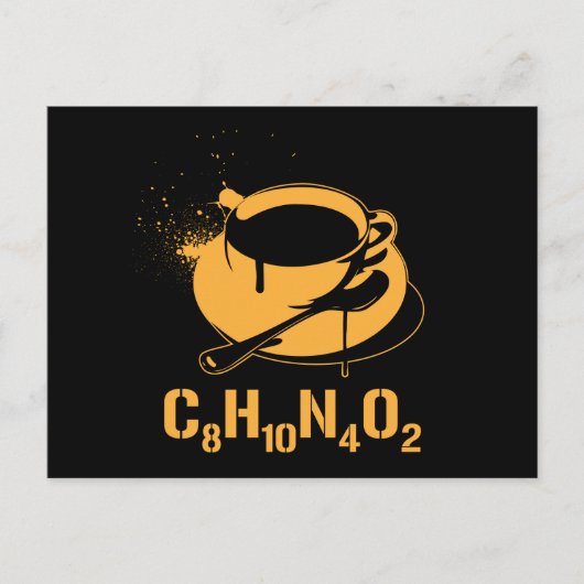 Kaffee C8H10N4O2 Postkarte (Vorderseite)