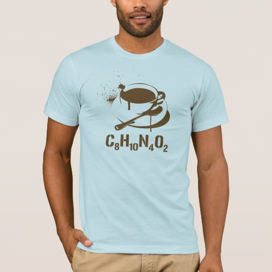 Kaffee C8H10N4O2 T-Shirt (Vorderseite)