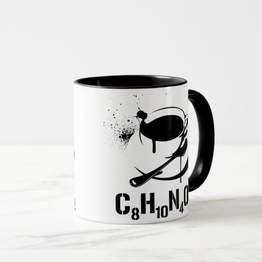Kaffee C8H10N4O2 Tasse (VorderseiteRechts)