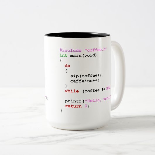 Kaffee.c Zweifarbige Tasse (VorderseiteRechts)