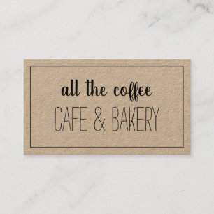 Kaffee Café Bäckerei Kraft Typografie Visitenkarte