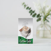 "Kaffee Café" feinschmeckerischer Kaffee, Visitenkarte (Stehend Vorderseite)