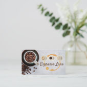 Kaffee | Café | Heißgetränk Visitenkarte (Stehend Vorderseite)