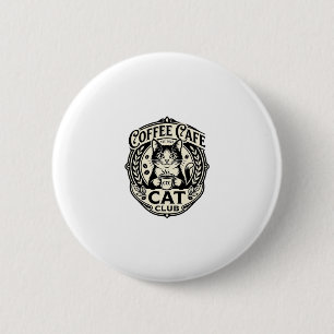 Kaffee Café Katze Lustige Katze Grafik - Kaffee Ca Button