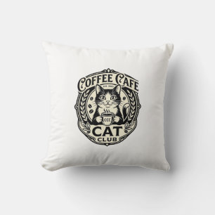 Kaffee Café Katze Lustige Katze Grafik - Kaffee Ca Kissen