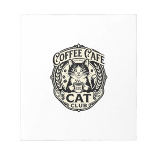 Kaffee Café Katze Lustige Katze Grafik - Kaffee Ca Notizblock