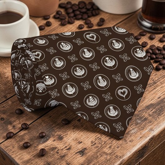 Kaffee Cafe Latte Maßgeschneiderte Krawatte