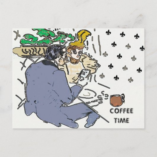Kaffee Café, Postkarte (Vorderseite)